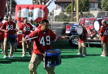 Niner Noise drum line gets set to kickoff NFL season